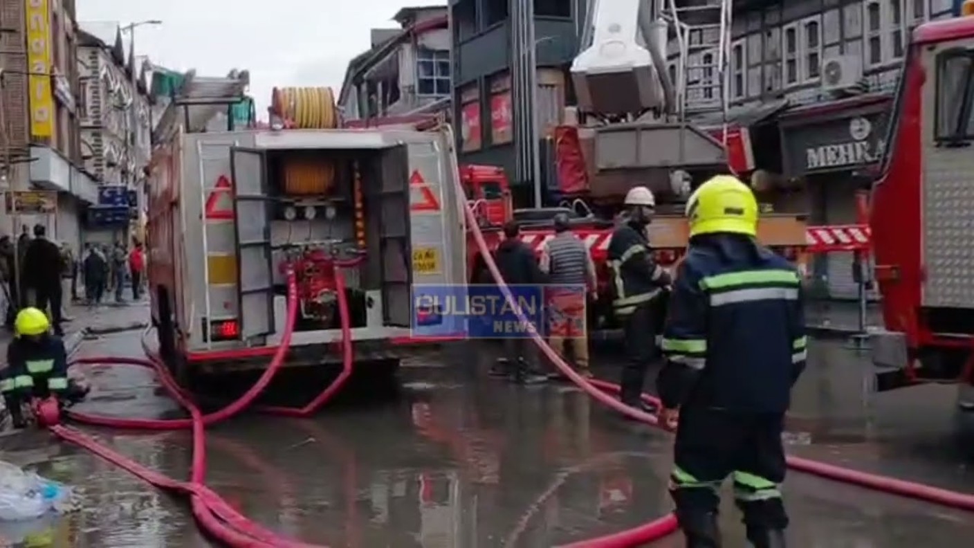 Massive fire broke out in a five-storey commercial building near the ...