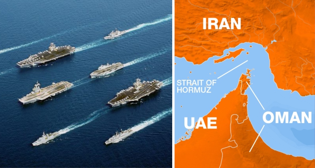 Iran threatens attack on US naval fleet, closure of Hormuz Strait