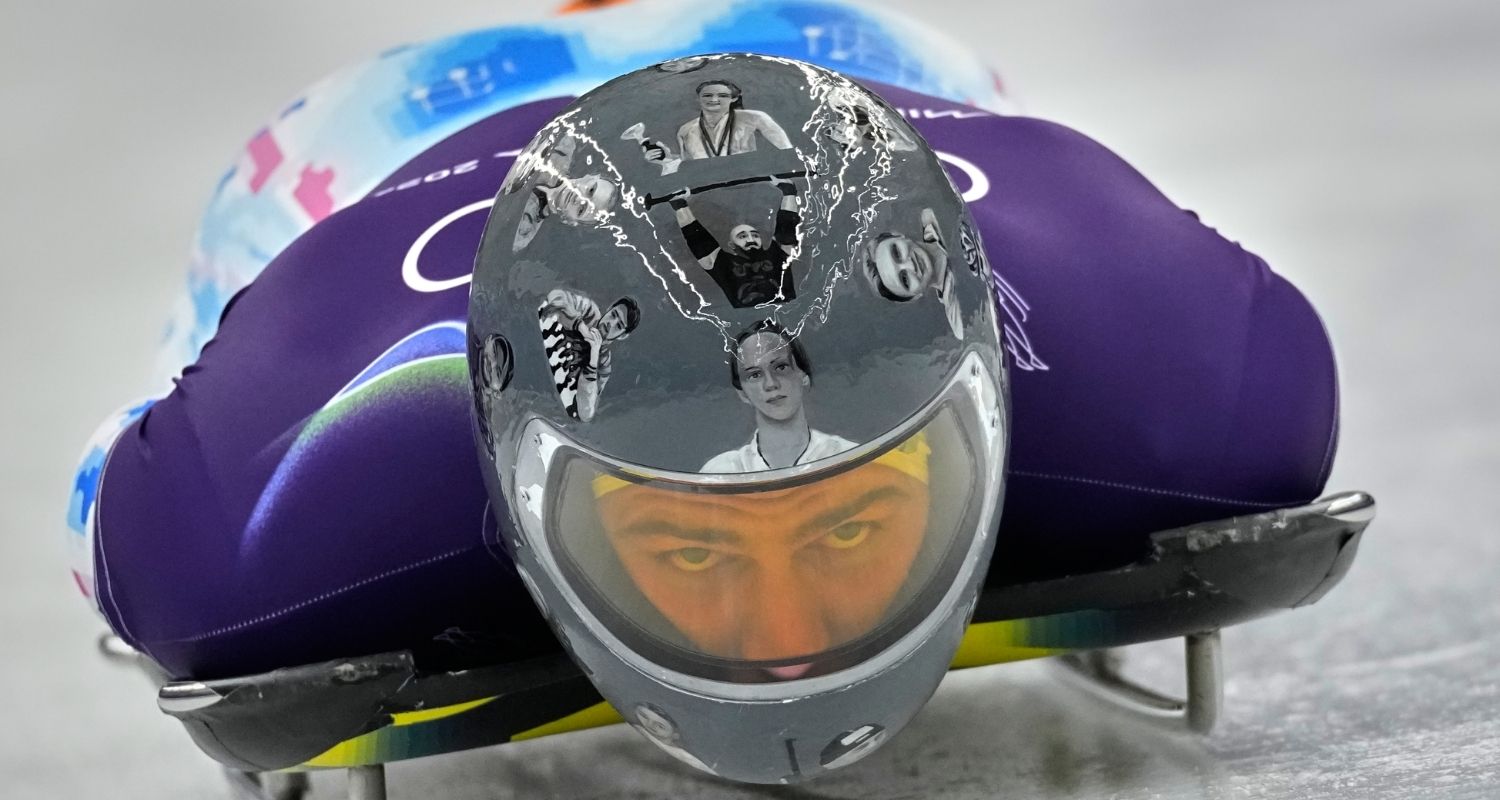 A carnival float displays a figure depicting German Chancellor Friedrich Merz during a press preview for Mainz carnival, Germany, Tuesday.