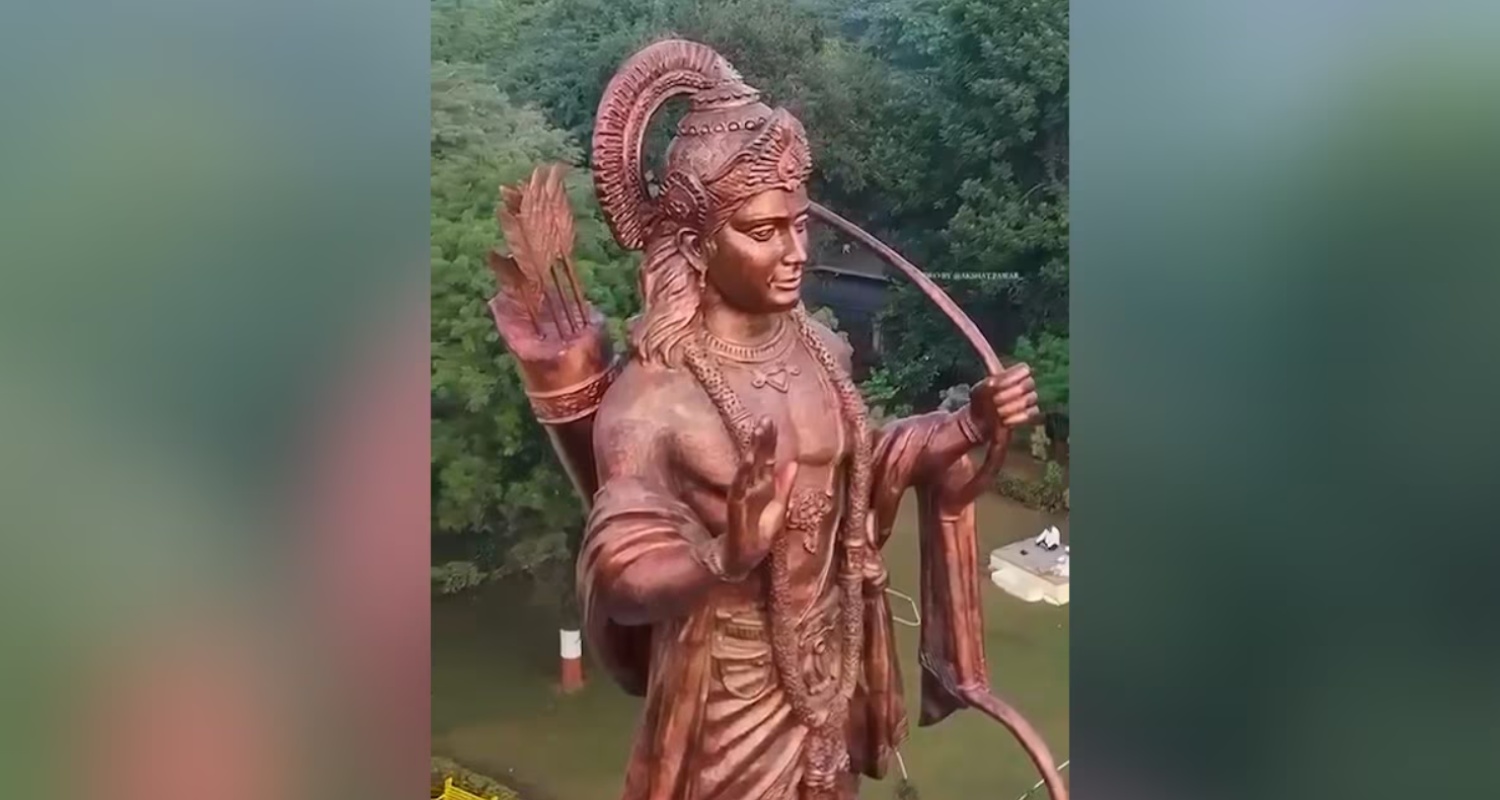 Load Ram Status 70-foot tall statue of Lord Ram unveiled in Nashik's Tapovan