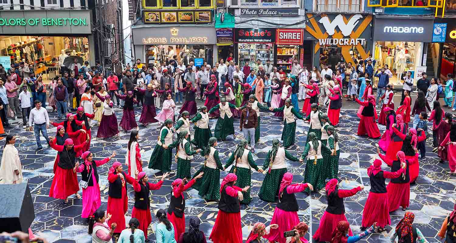 Shimla: Women dance during the Shimla Summer Festival, in Shimla, on Monday.