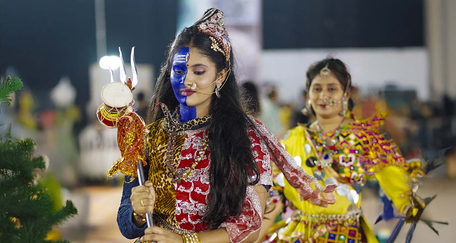 Kolkata: People worship girls during 'Kumari Puja' on 'Maha Ashtami' as part of the Durga Puja festival celebrations, in Kolkata, West Bengal, on Tuesday.