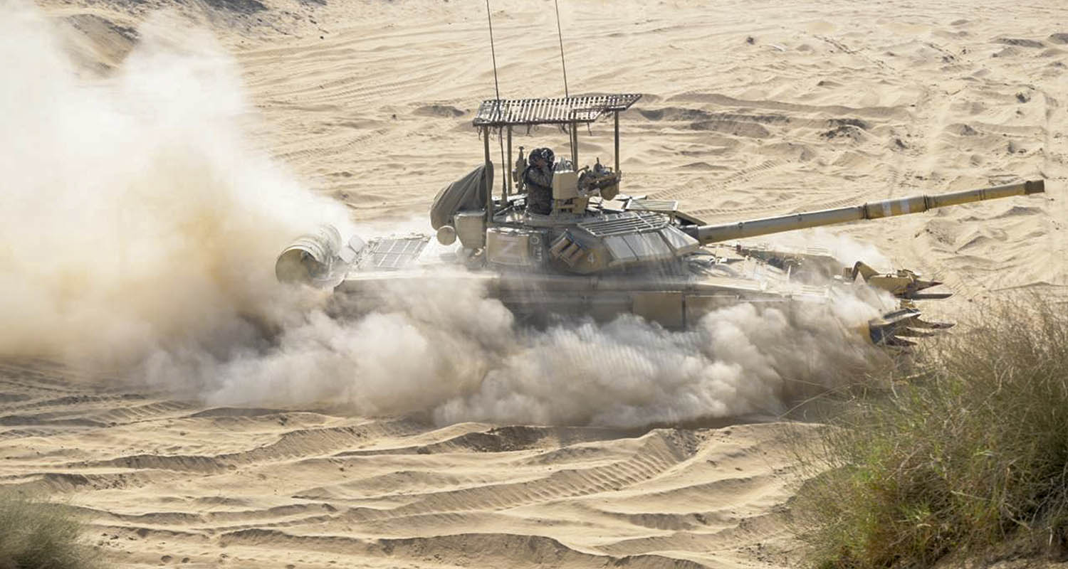 An Indian Army T-90 Bhishma main battle tank manoeuvres during Exercise Kharga Shakti 2026 conducted by Kharga Corps, in Bikaner district, Rajasthan. An Indian Army T-90 Bhishma main battle tank manoeuvres during Exercise Kharga Shakti 2026 conducted by Kharga Corps, in Bikaner district, Rajasthan.