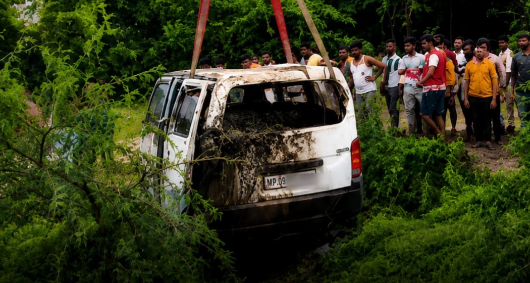 9 killed as van swept away in swollen drain in MP's Rajgarh