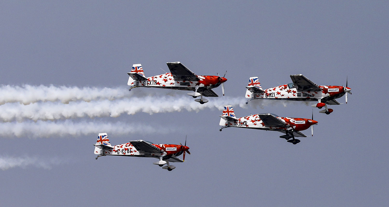 Aircraft on display during Wings India 2026, Asia's largest civil aviation exhibition and conference, at Begumpet Airport, in Hyderabad, on Wednesday.