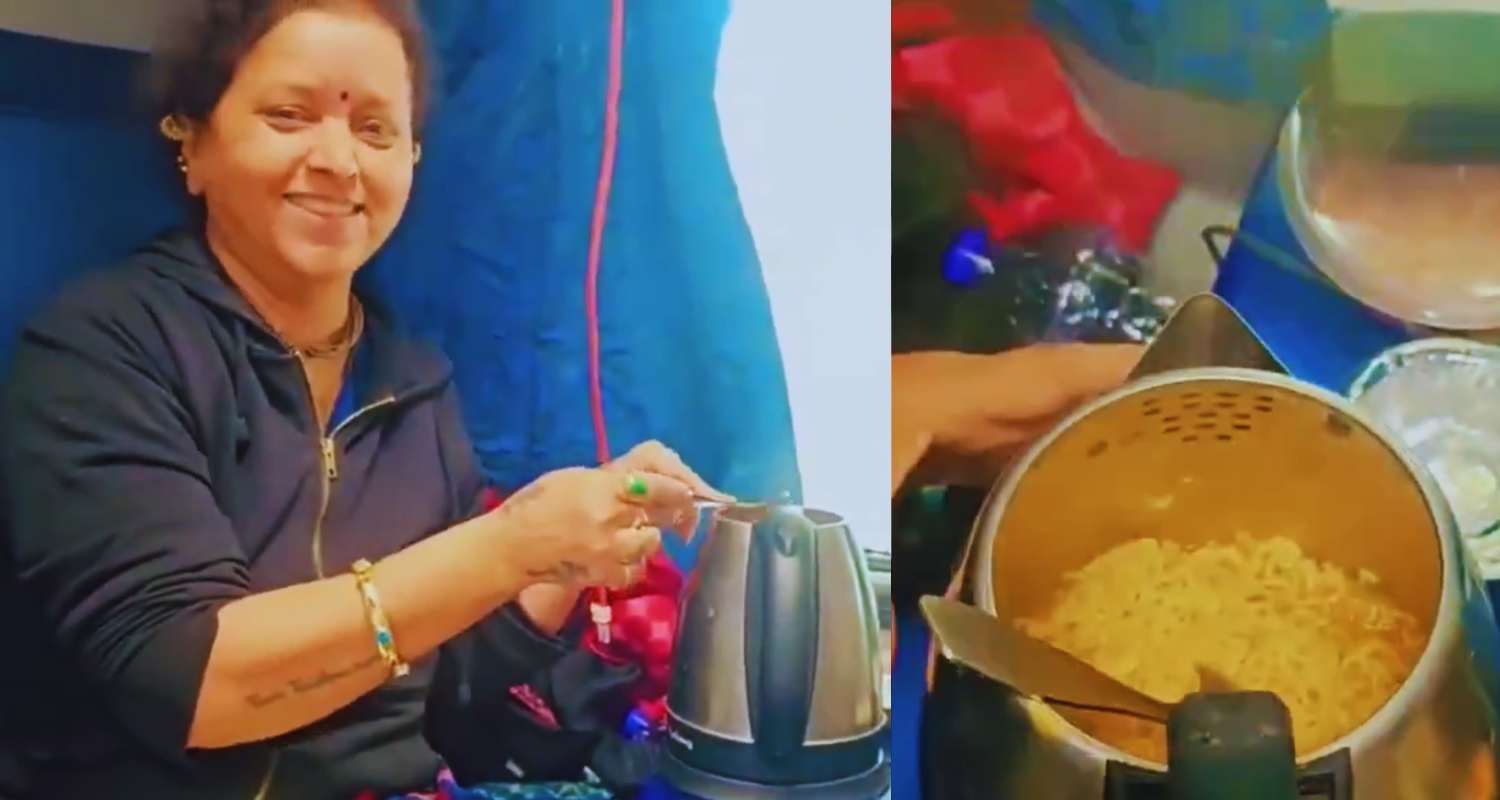 Railways trace woman going viral for cooking Maggi in train